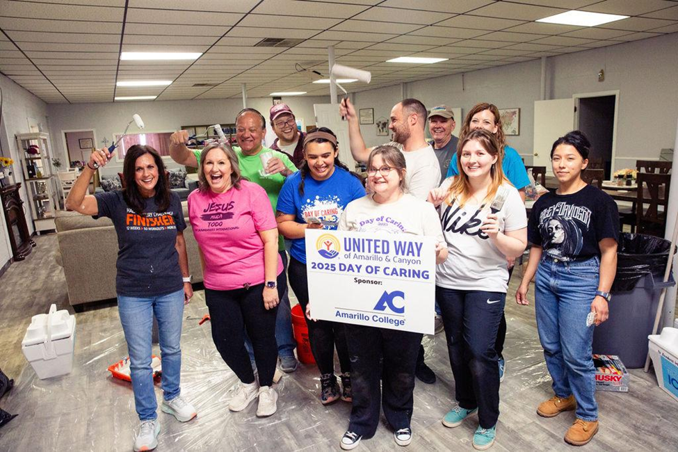 United Way volunteers during Day of Caring, highlighting local collaboration.
