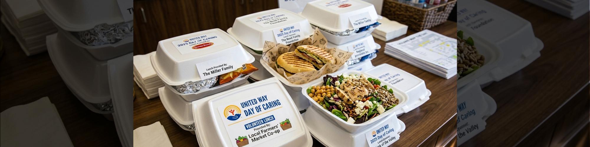Packed meal boxes prepared for Amarillo community volunteer outreach