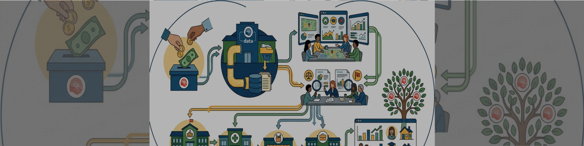 Infographic showing how donations flow from gifts to community programs 