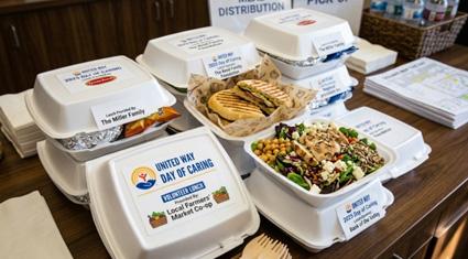 Packed meal boxes prepared for Amarillo community volunteer outreach