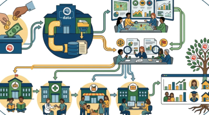 Infographic showing how donations flow from gifts to community programs 
